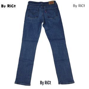 Levi's Skinny Women's Jeans Size 26x30 Mid Rise Stretch Blue Denim Zip Red Tab